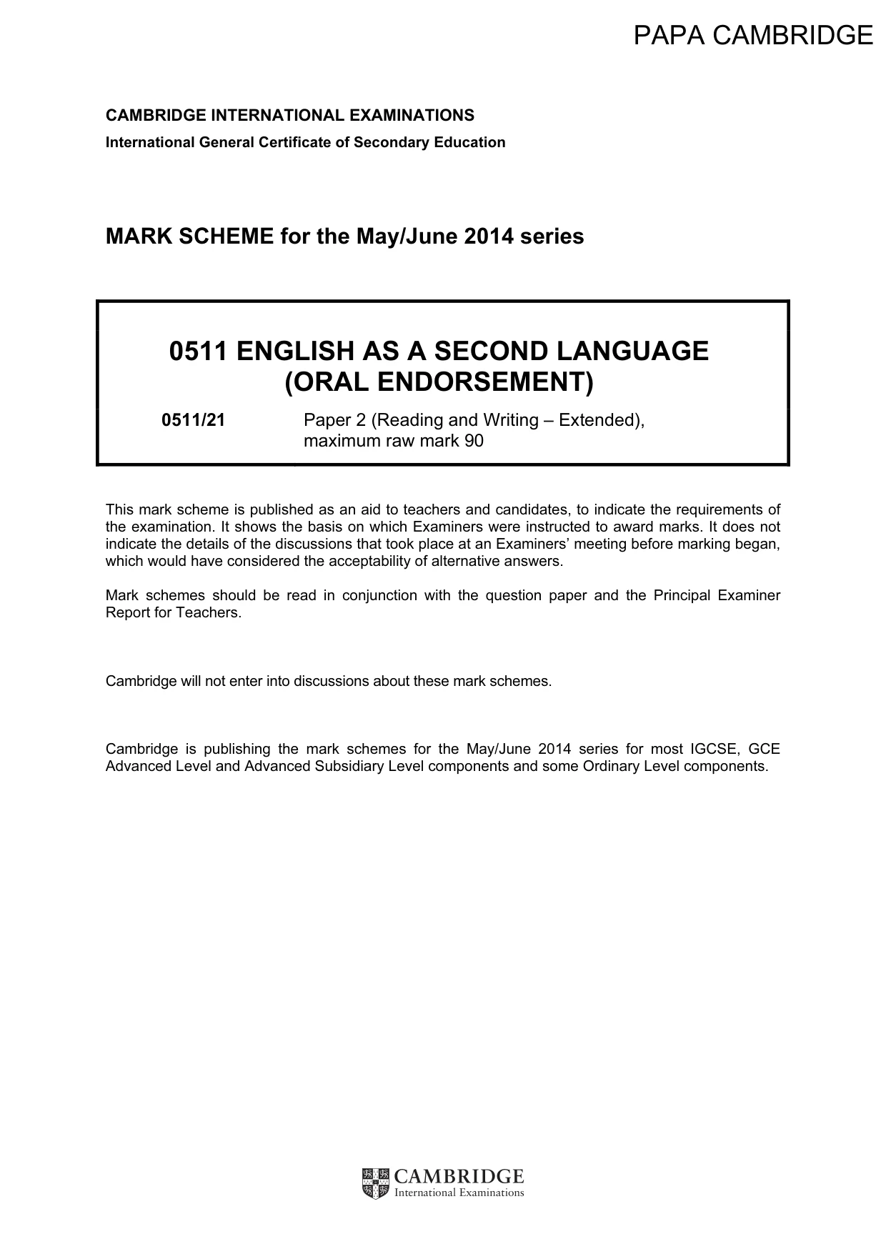 Mark scheme, page 1 of 12