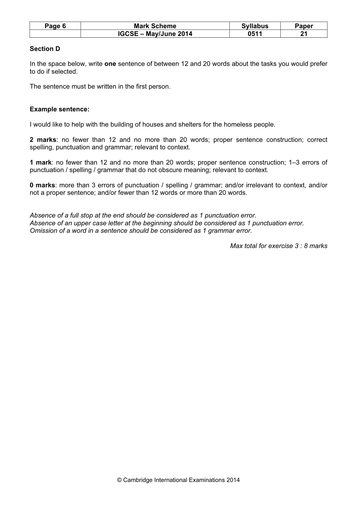 Mark scheme, page 6 of 12