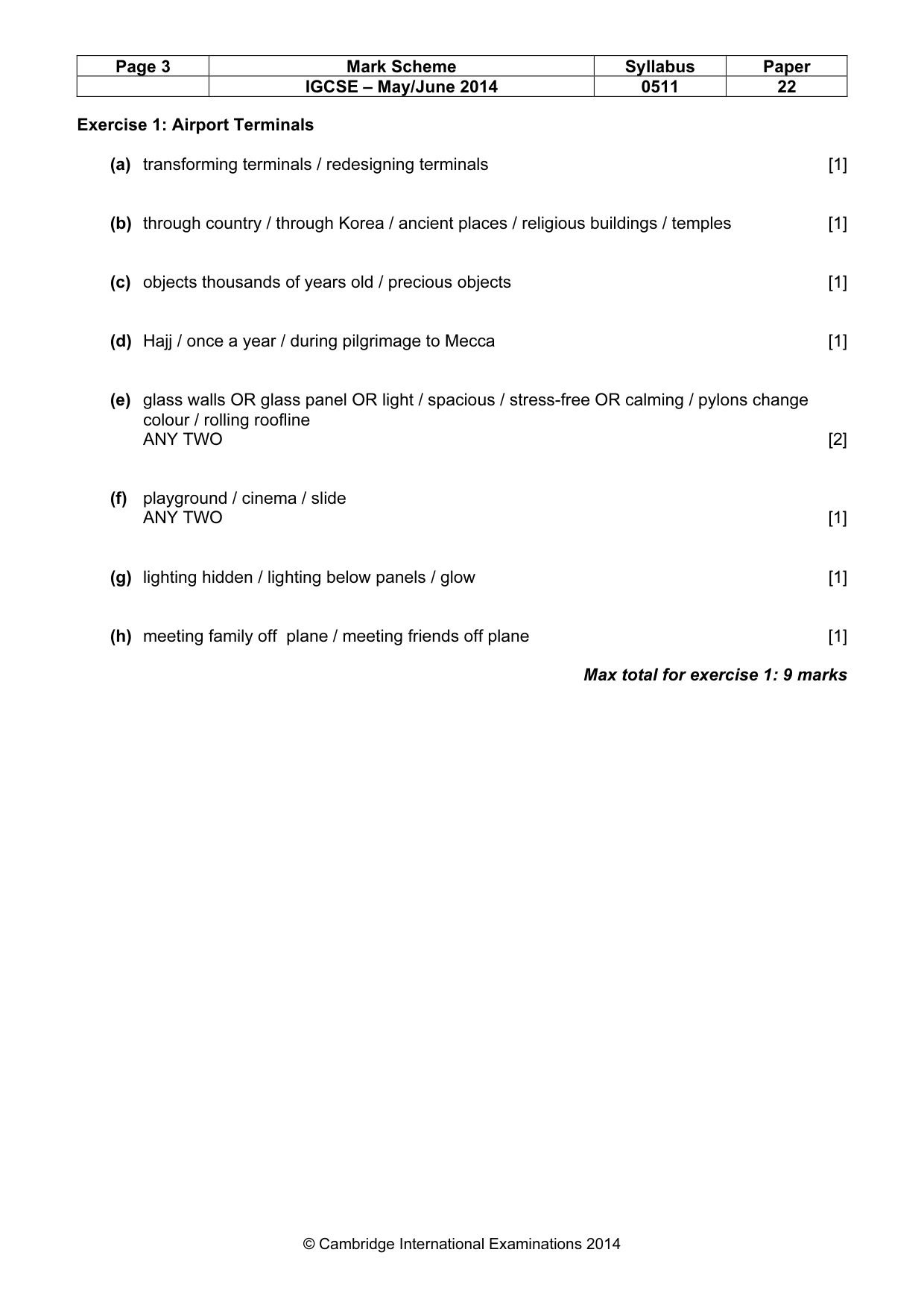 Mark scheme, page 3 of 12
