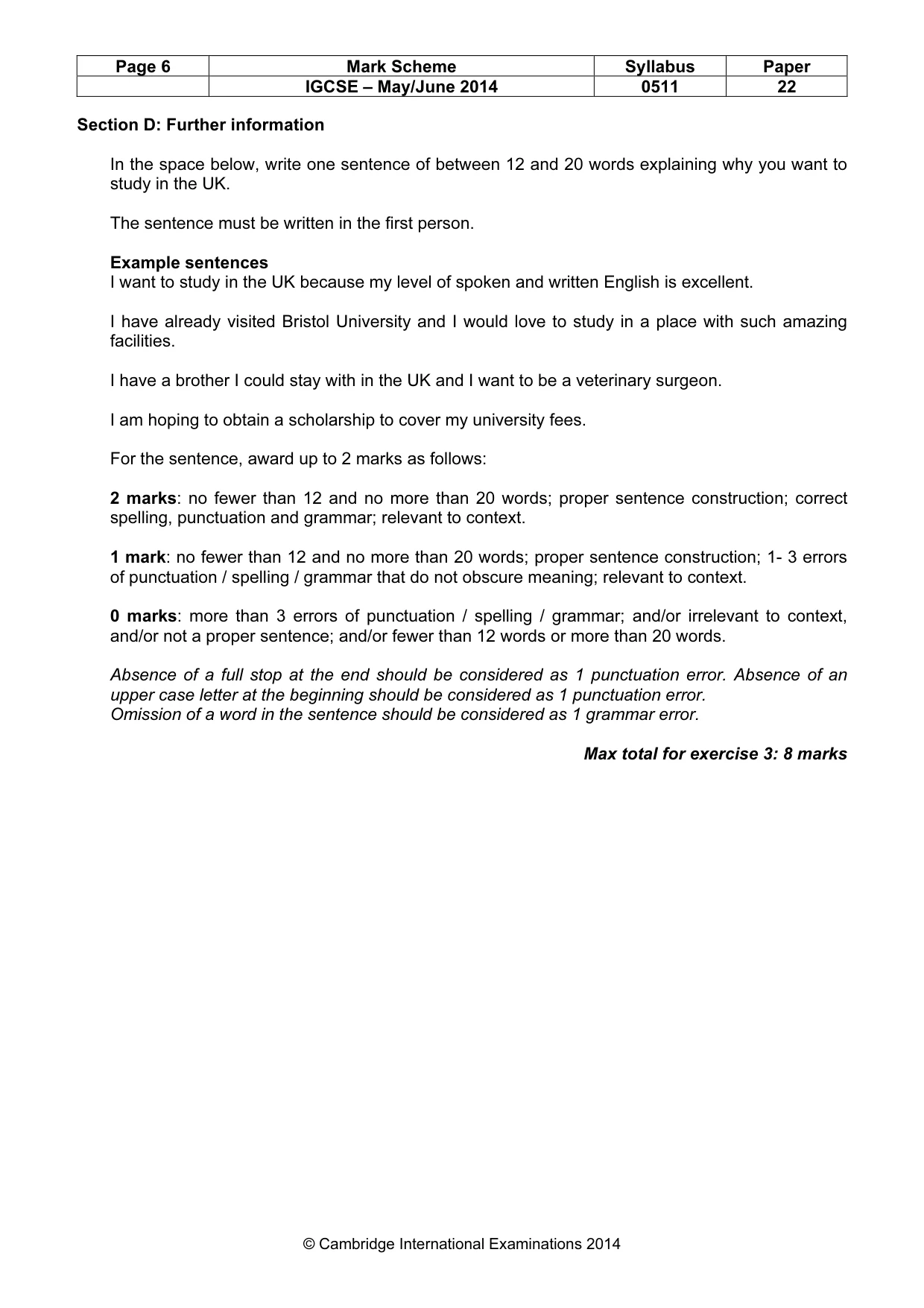 Mark scheme, page 6 of 12