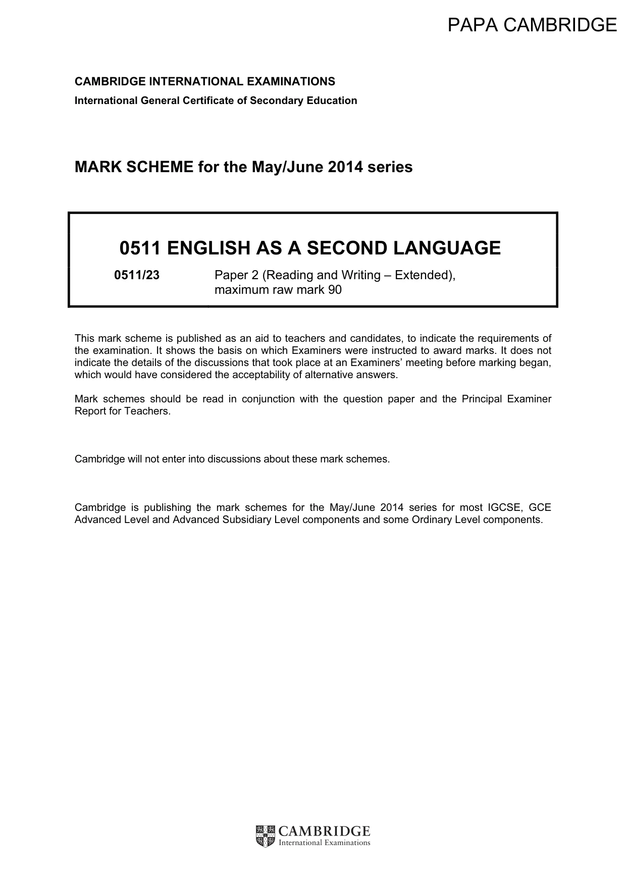 Mark scheme, page 1 of 12