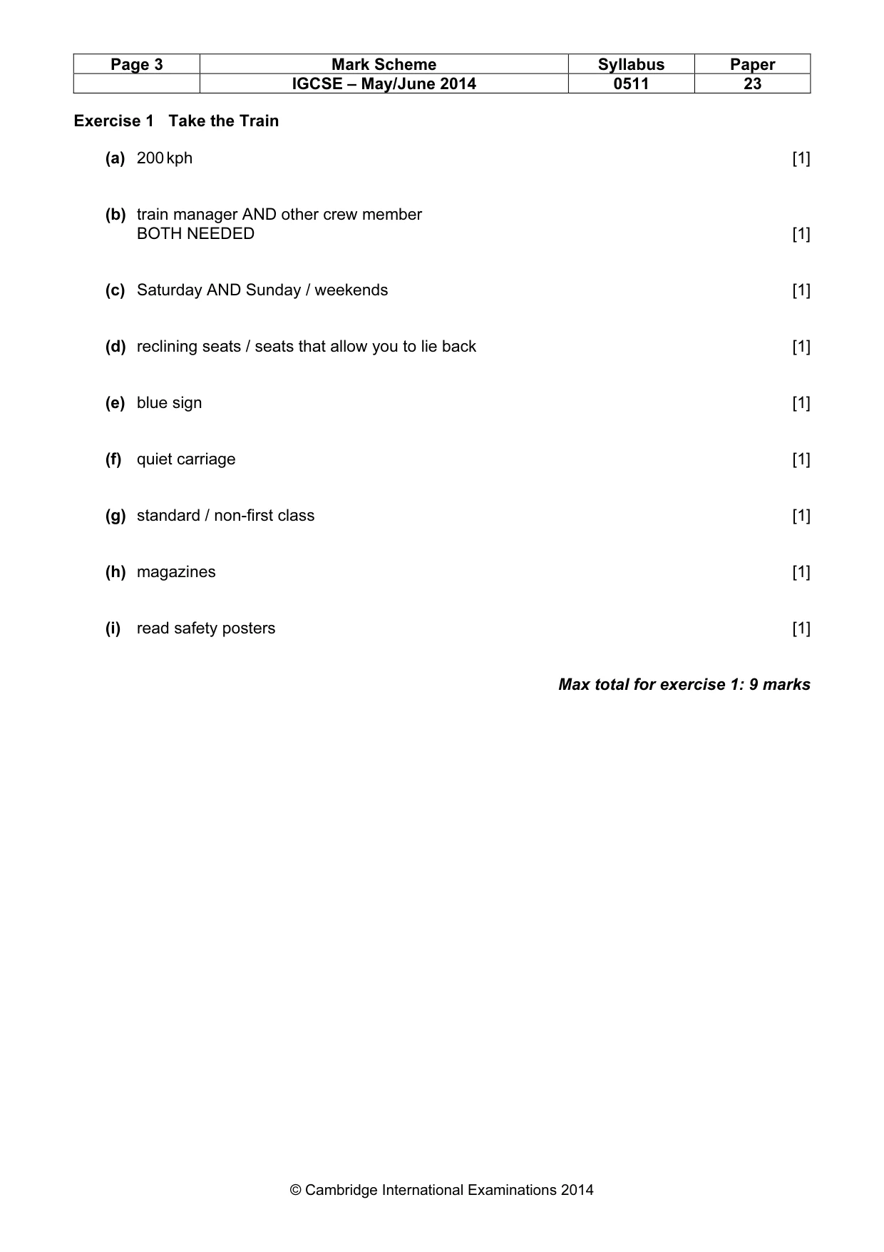 Mark scheme, page 3 of 12