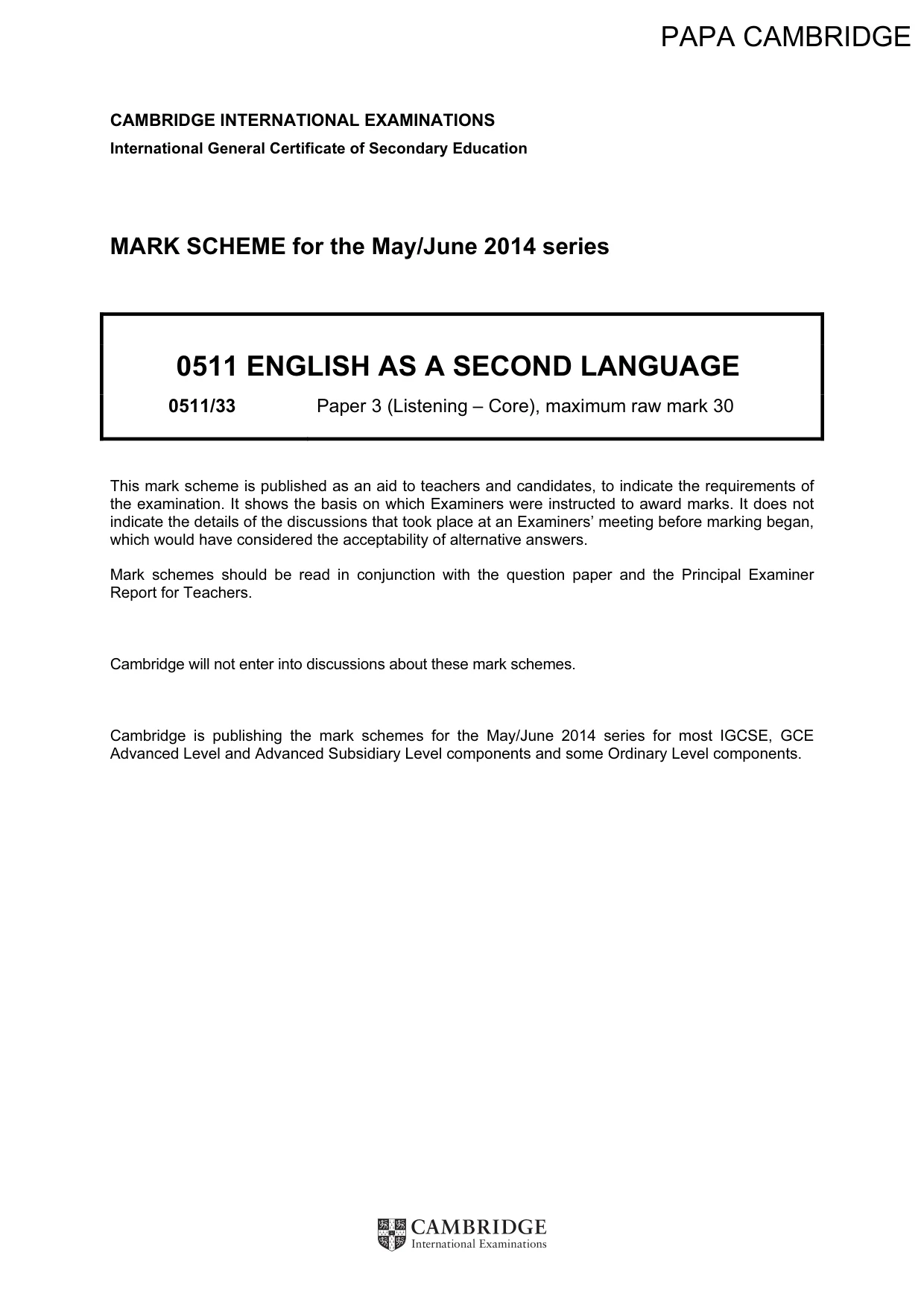 Mark scheme, page 1 of 15