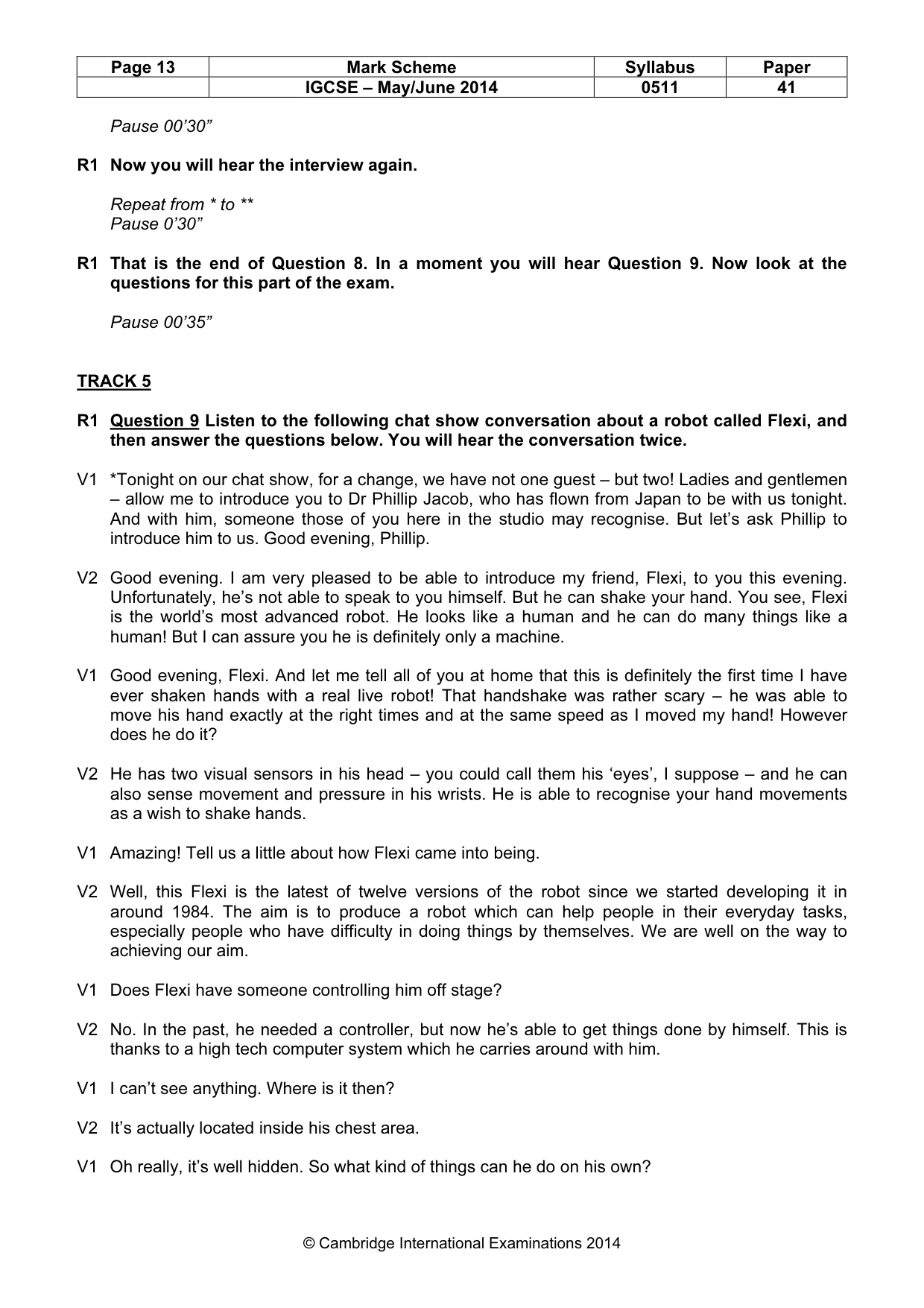 Mark scheme, page 13 of 16