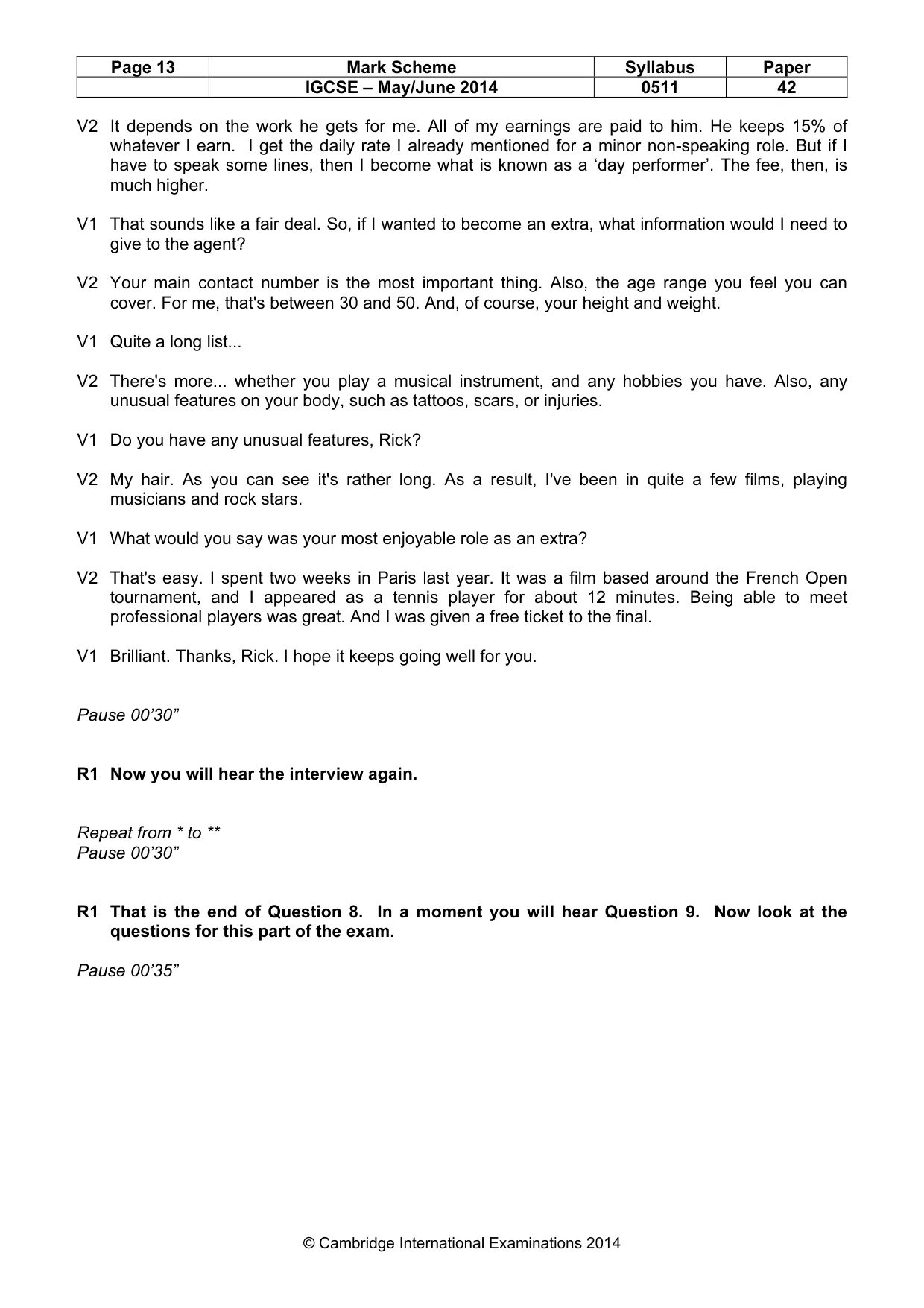 Mark scheme, page 13 of 17
