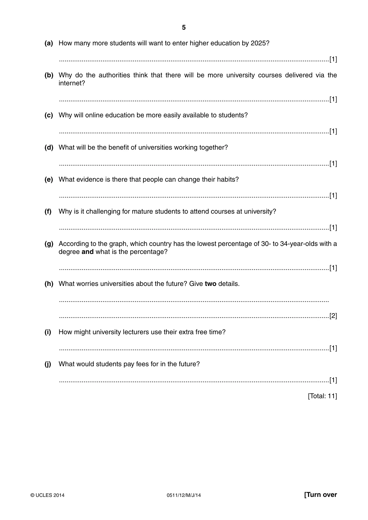 Cambridge IGCSE English - Second Language (count-in oral) 0511 2014 May/June Paper 1 · Variant 2 question paper, page 5 of 16