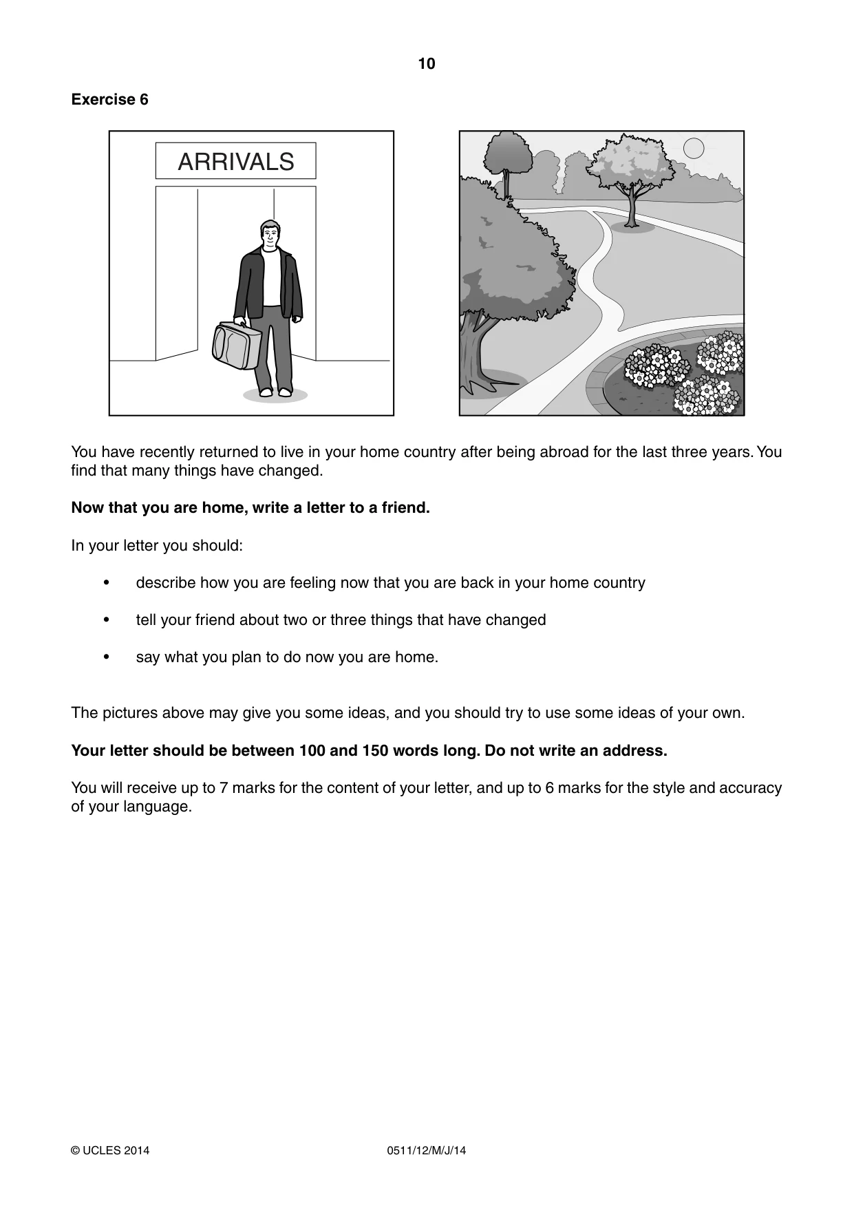 Cambridge IGCSE English - Second Language (count-in oral) 0511 2014 May/June Paper 1 · Variant 2 question paper, page 10 of 16