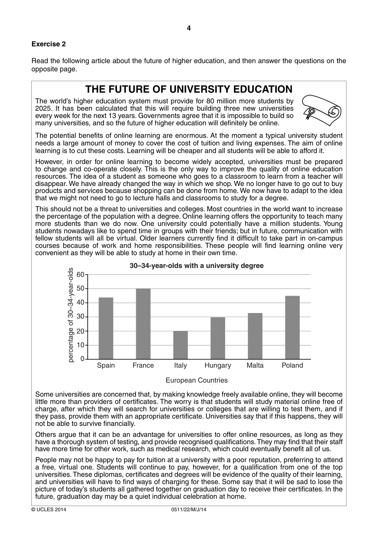 Cambridge IGCSE English - Second Language (count-in oral) 0511 2014 May/June Paper 2 · Variant 2 question paper, page 4 of 16