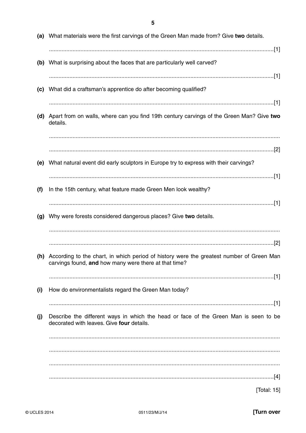 Cambridge IGCSE English - Second Language (count-in oral) 0511 2014 May/June Paper 2 · Variant 3 question paper, page 5 of 16