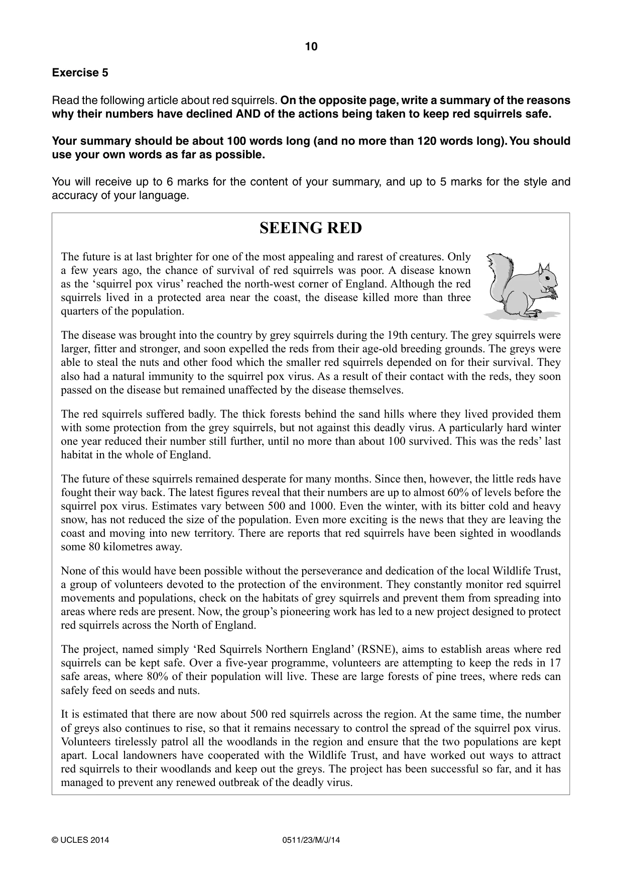 Cambridge IGCSE English - Second Language (count-in oral) 0511 2014 May/June Paper 2 · Variant 3 question paper, page 10 of 16