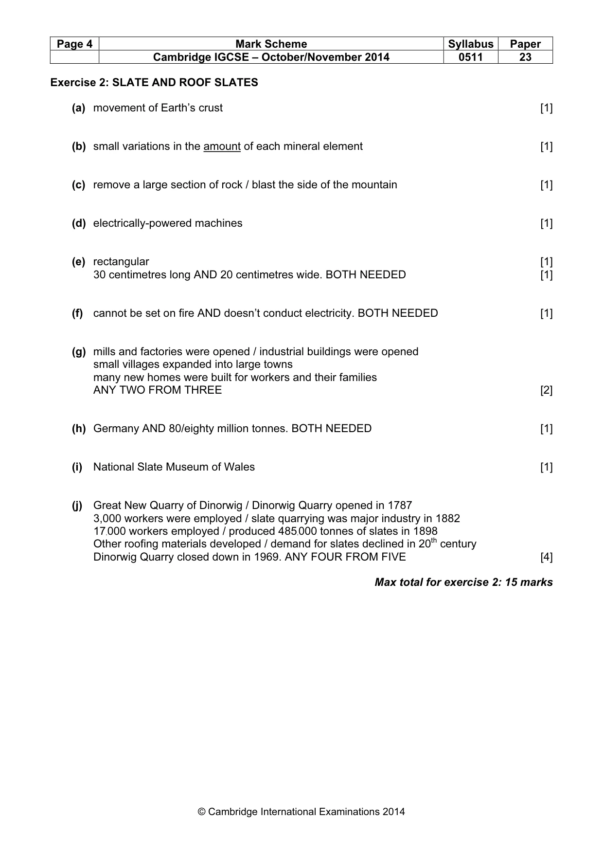Mark scheme, page 4 of 11