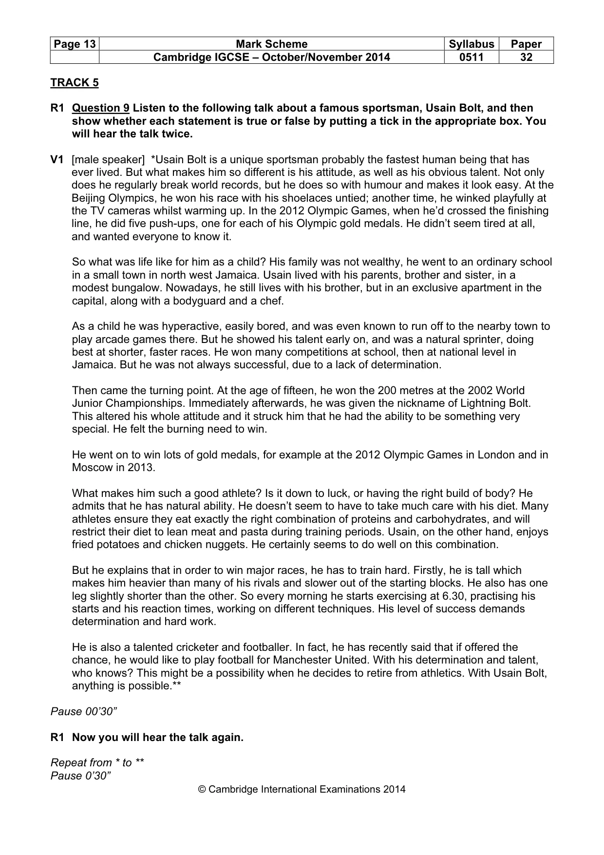Mark scheme, page 13 of 16