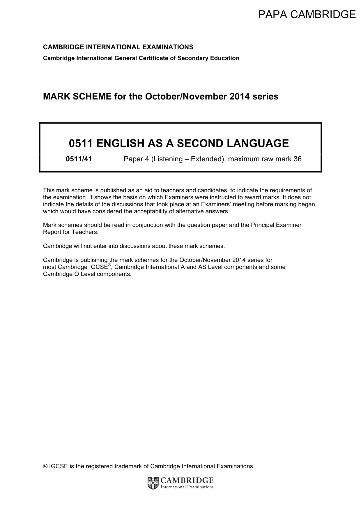Mark scheme, page 1 of 14