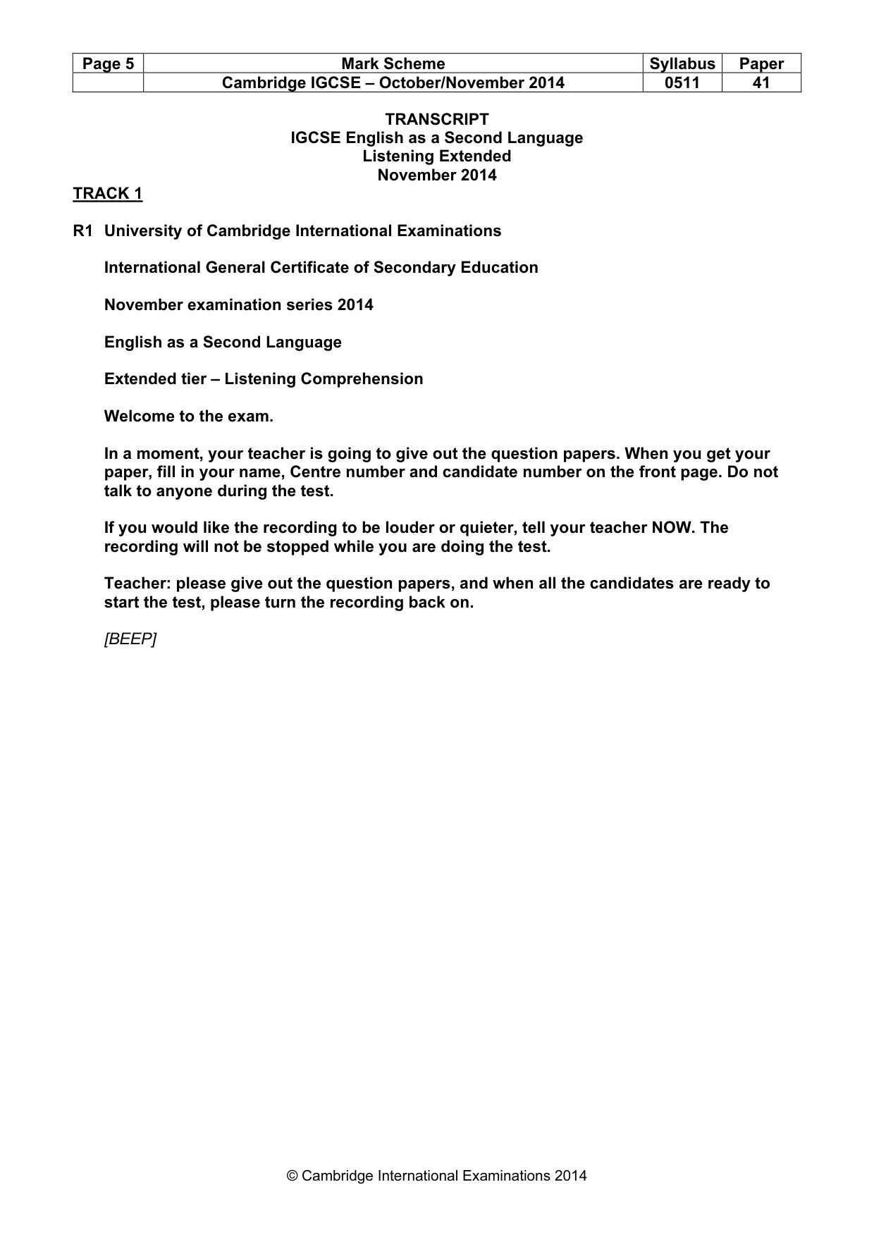 Mark scheme, page 5 of 14