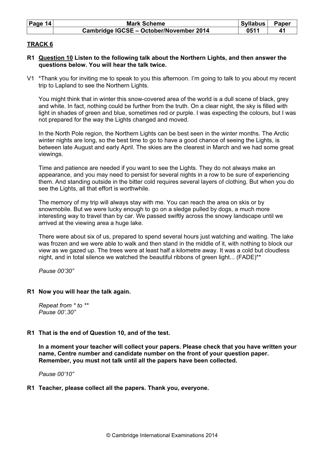 Mark scheme, page 14 of 14