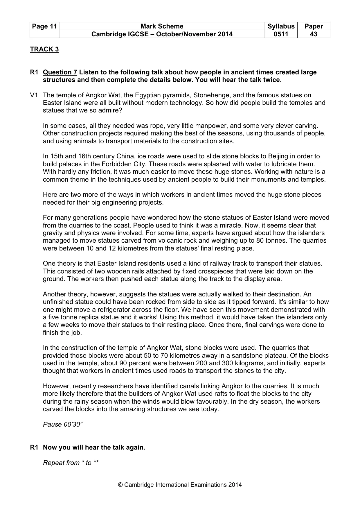 Mark scheme, page 11 of 15