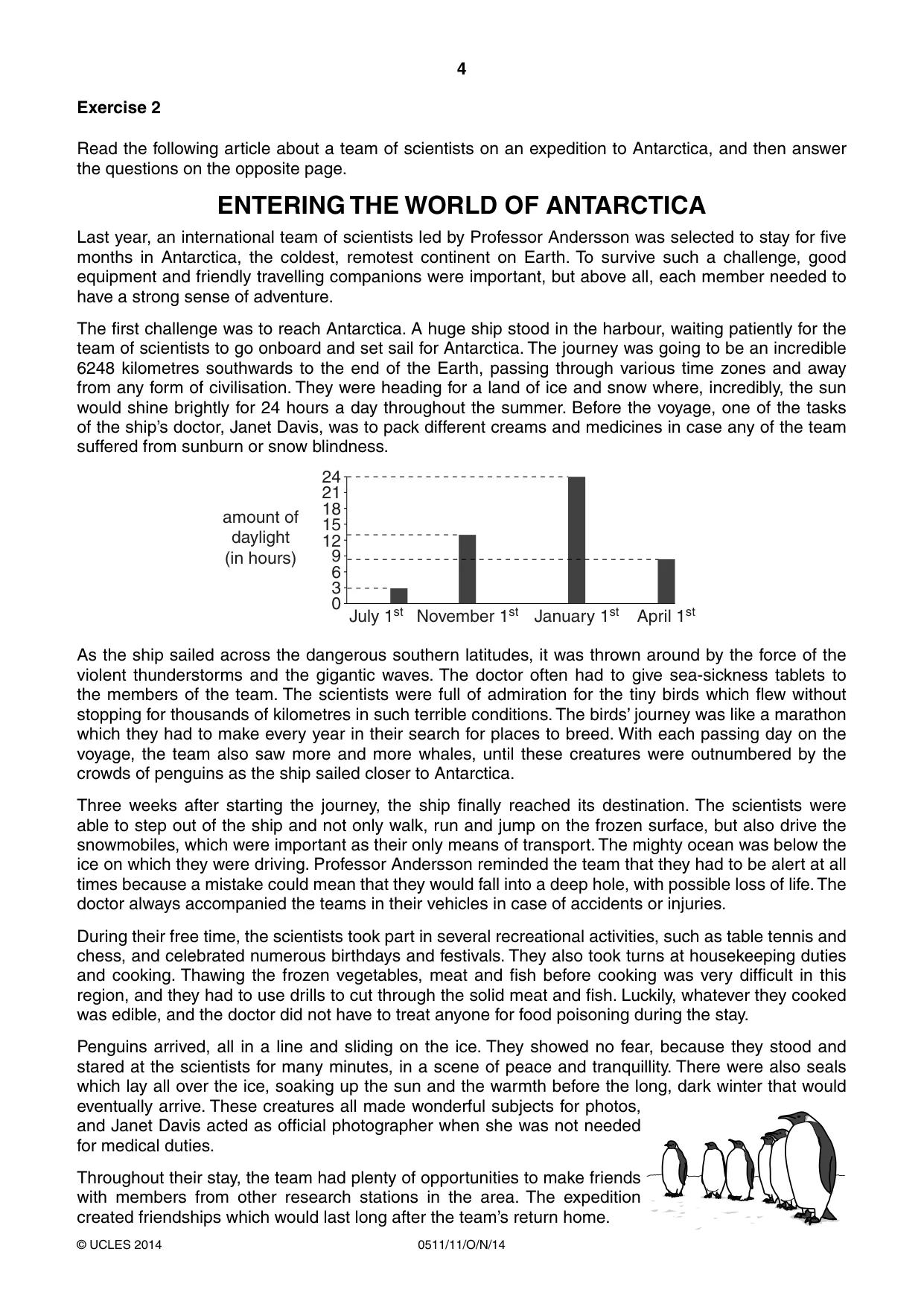 Cambridge IGCSE English - Second Language (count-in oral) 0511 2014 Oct/Nov Paper 1 · Variant 1 question paper, page 4 of 16