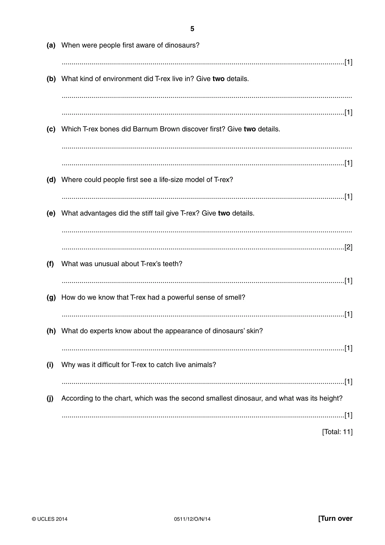 Cambridge IGCSE English - Second Language (count-in oral) 0511 2014 Oct/Nov Paper 1 · Variant 2 question paper, page 5 of 16