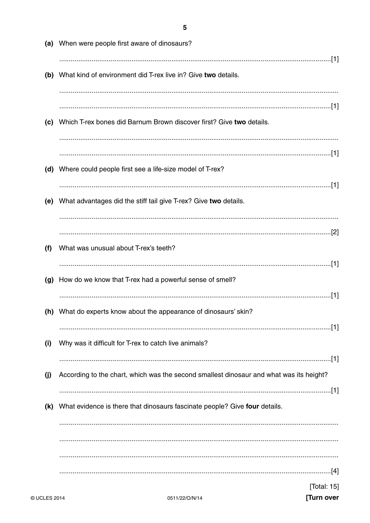 Cambridge IGCSE English - Second Language (count-in oral) 0511 2014 Oct/Nov Paper 2 · Variant 2 question paper, page 5 of 16