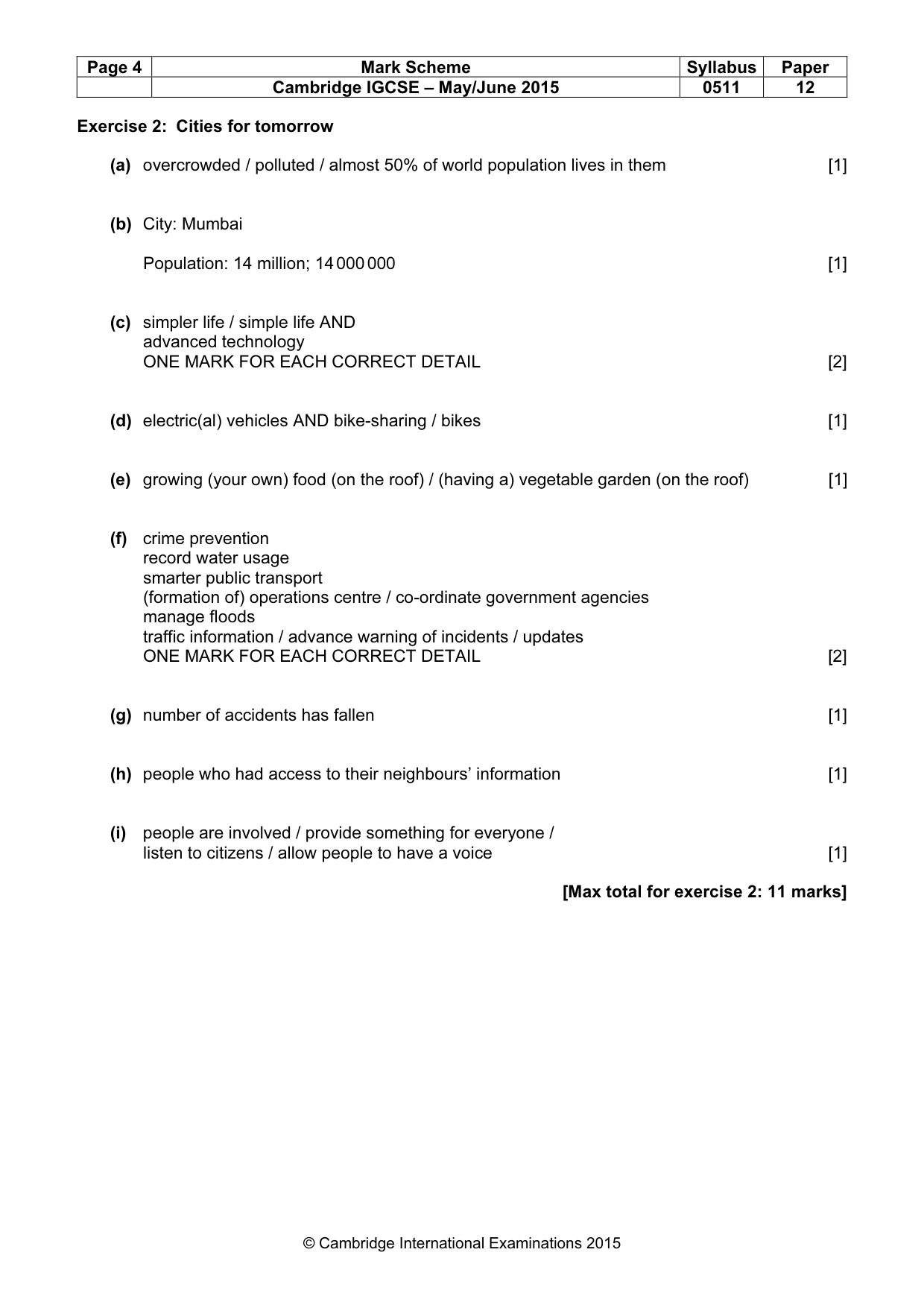 Mark scheme, page 4 of 11