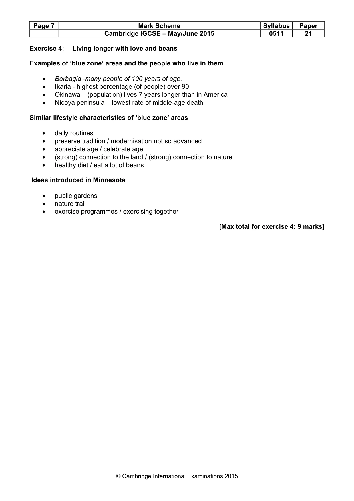 Mark scheme, page 7 of 12
