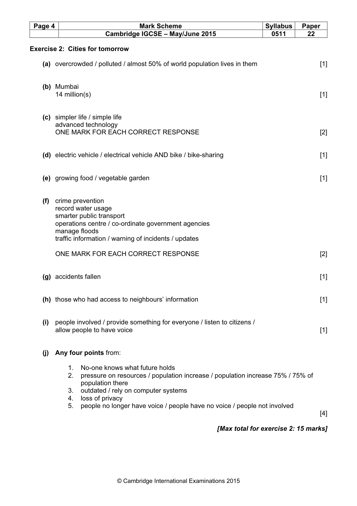 Mark scheme, page 4 of 11