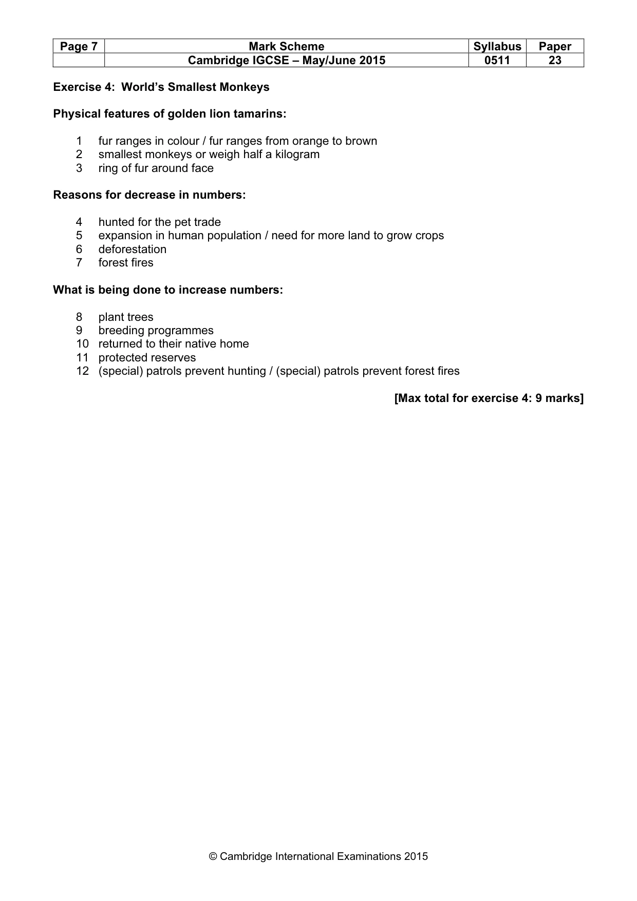 Mark scheme, page 7 of 12