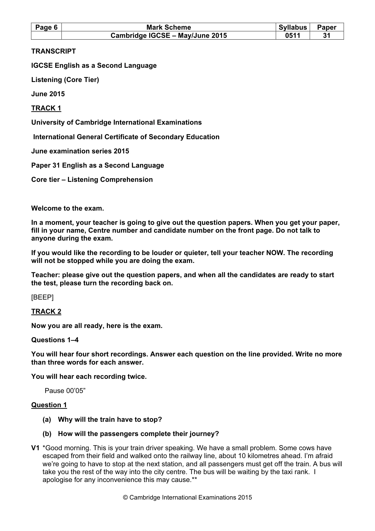 Mark scheme, page 6 of 13