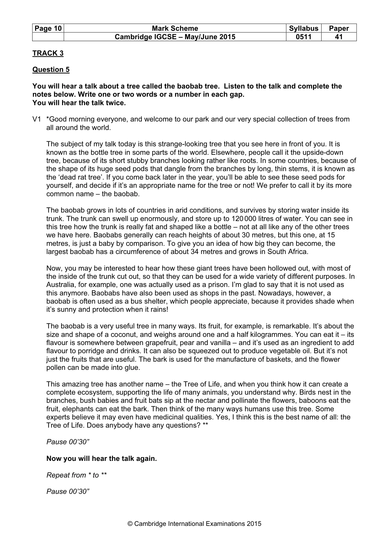 Mark scheme, page 10 of 17