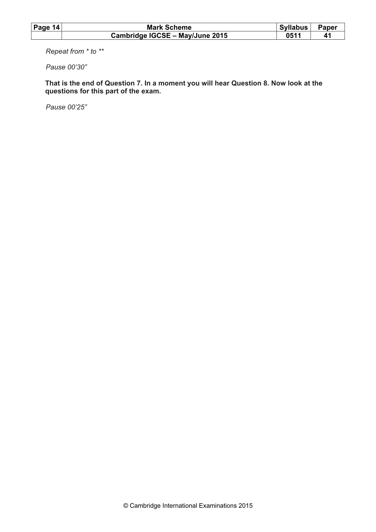 Mark scheme, page 14 of 17