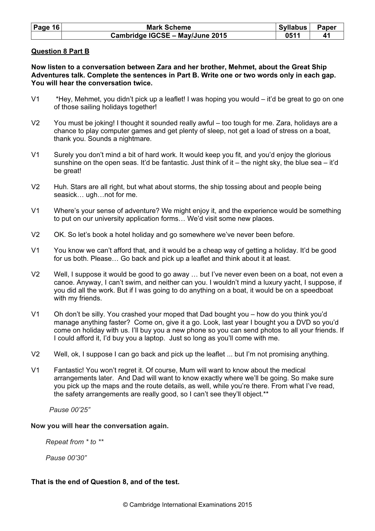 Mark scheme, page 16 of 17