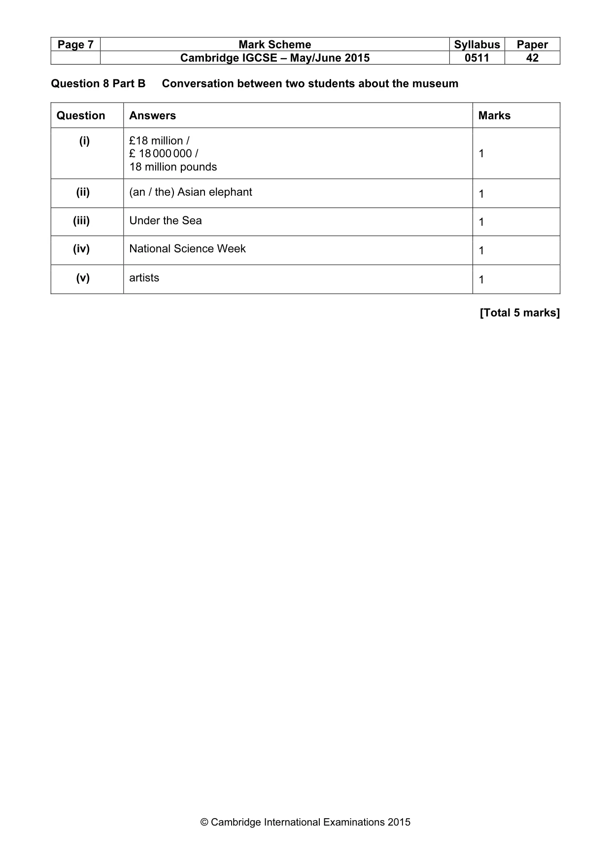 Mark scheme, page 7 of 17