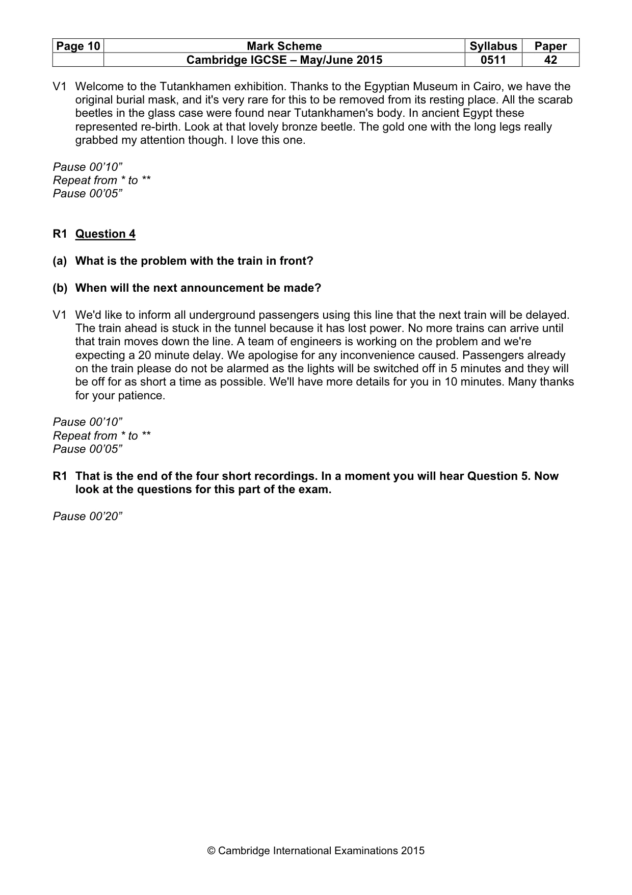 Mark scheme, page 10 of 17
