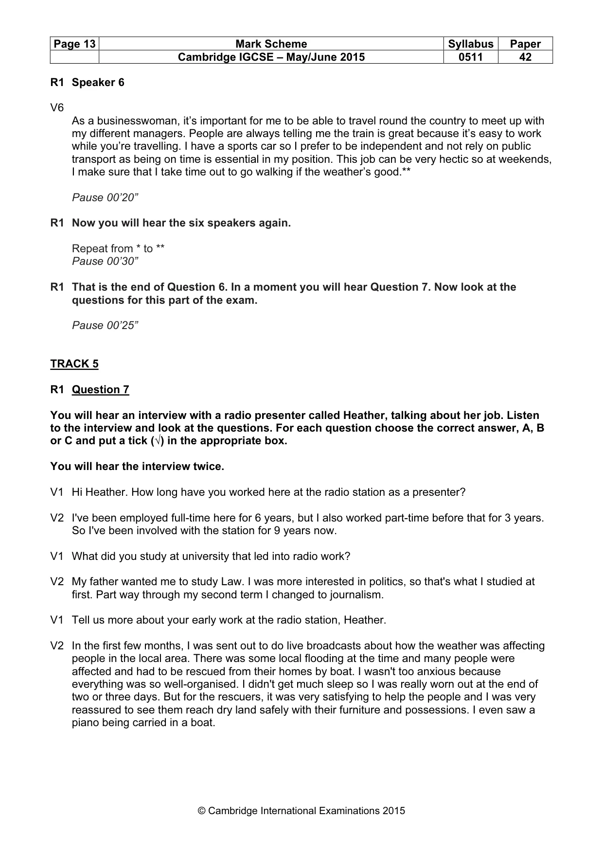 Mark scheme, page 13 of 17