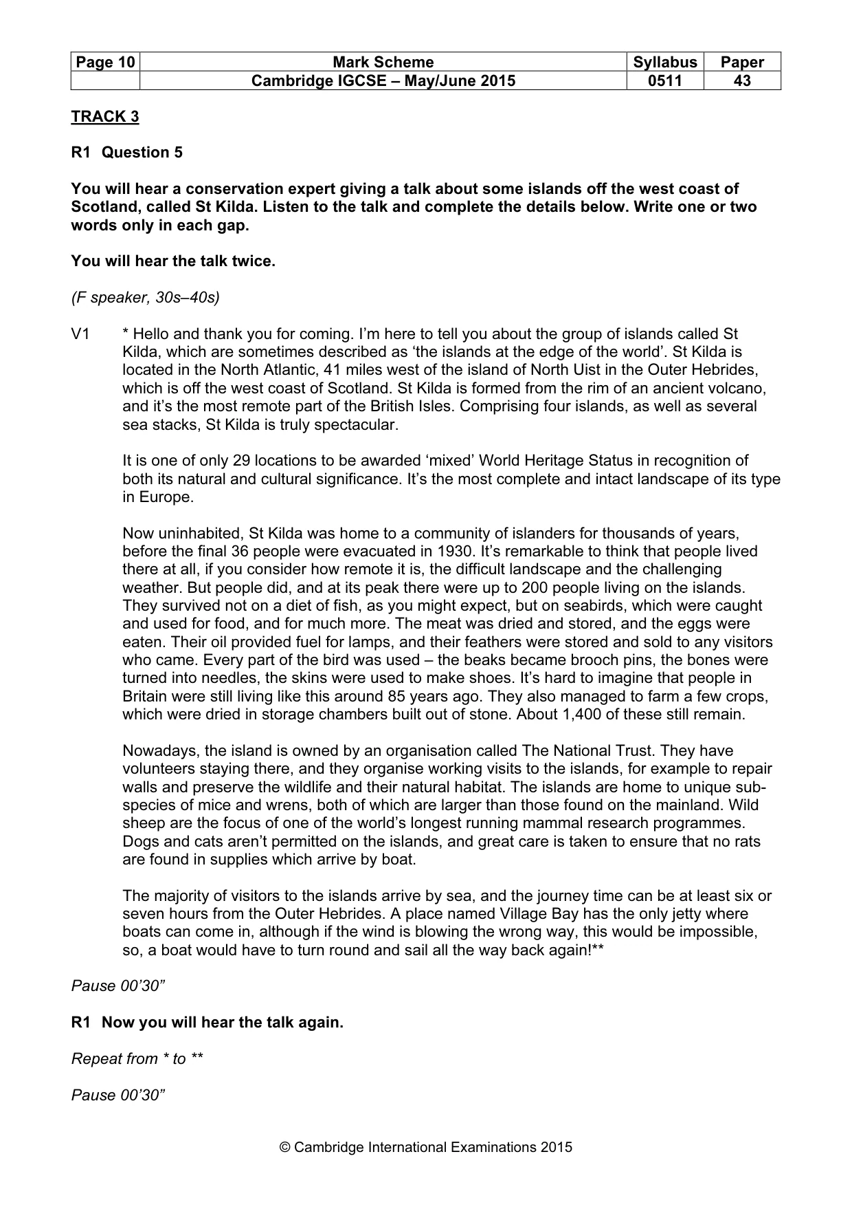 Mark scheme, page 10 of 16