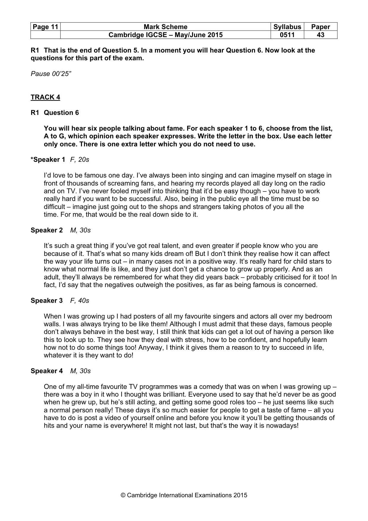 Mark scheme, page 11 of 16