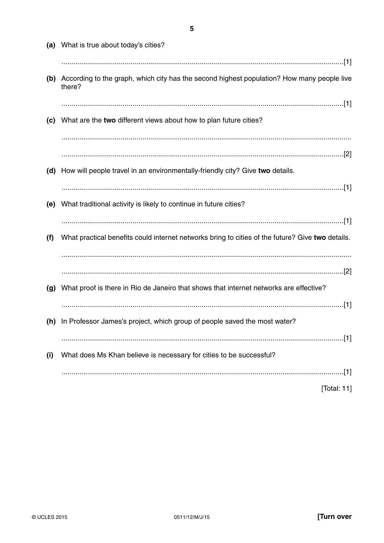 Cambridge IGCSE English - Second Language (count-in oral) 0511 2015 May/June Paper 1 · Variant 2 question paper, page 5 of 16