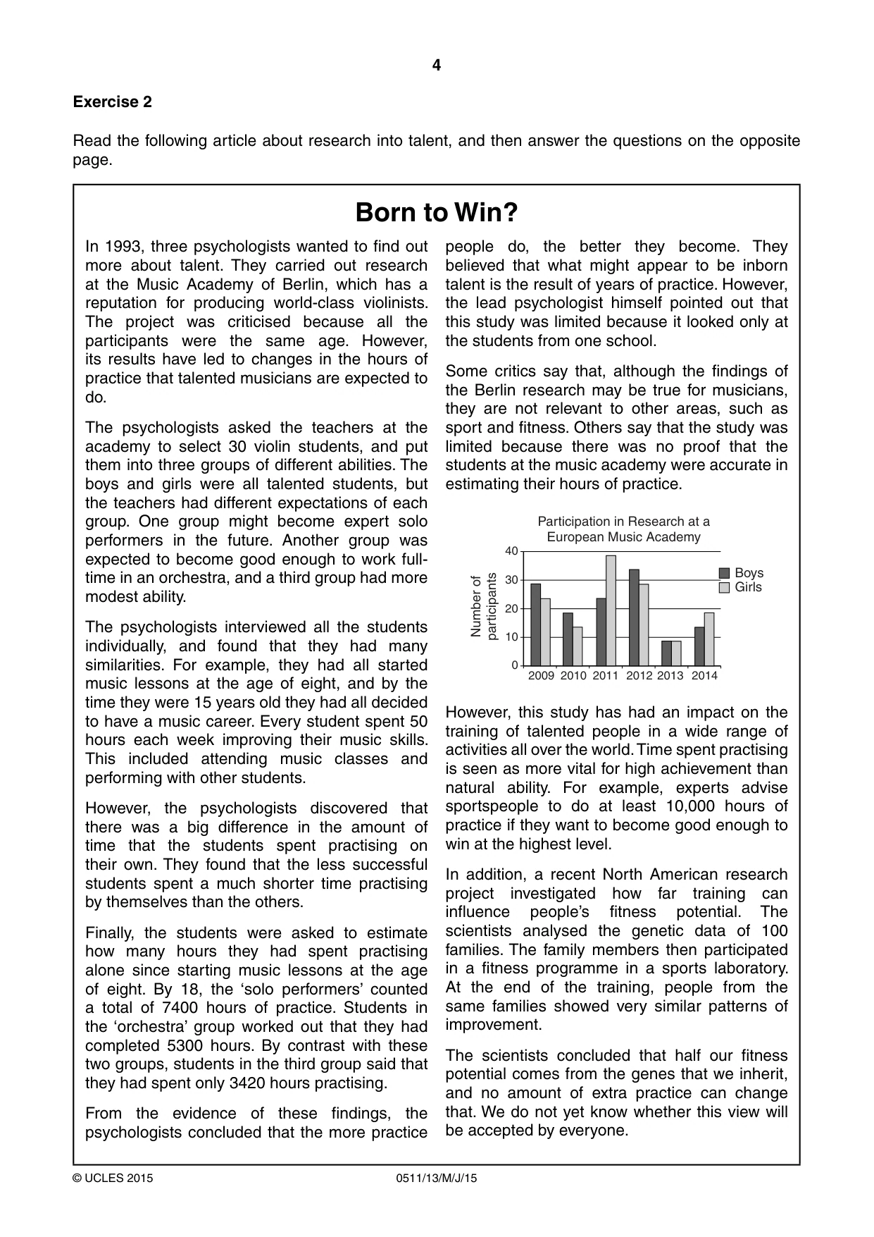 Cambridge IGCSE English - Second Language (count-in oral) 0511 2015 May/June Paper 1 · Variant 3 question paper, page 4 of 16
