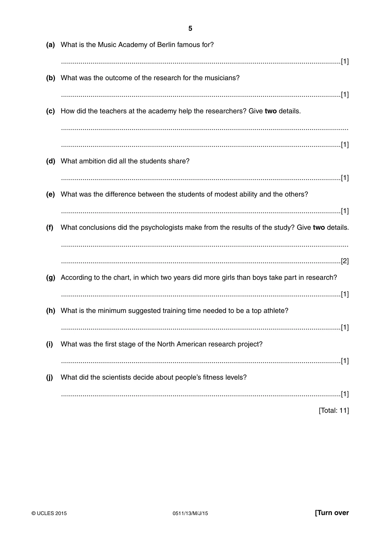 Cambridge IGCSE English - Second Language (count-in oral) 0511 2015 May/June Paper 1 · Variant 3 question paper, page 5 of 16