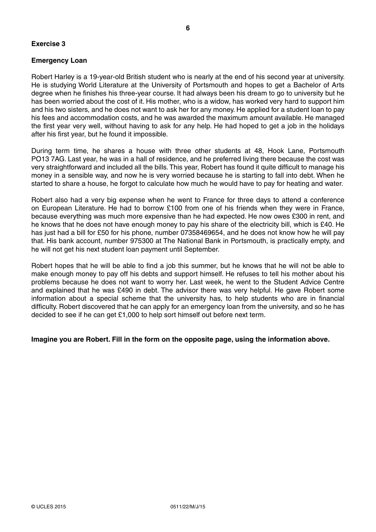 Cambridge IGCSE English - Second Language (count-in oral) 0511 2015 May/June Paper 2 · Variant 2 question paper, page 6 of 16
