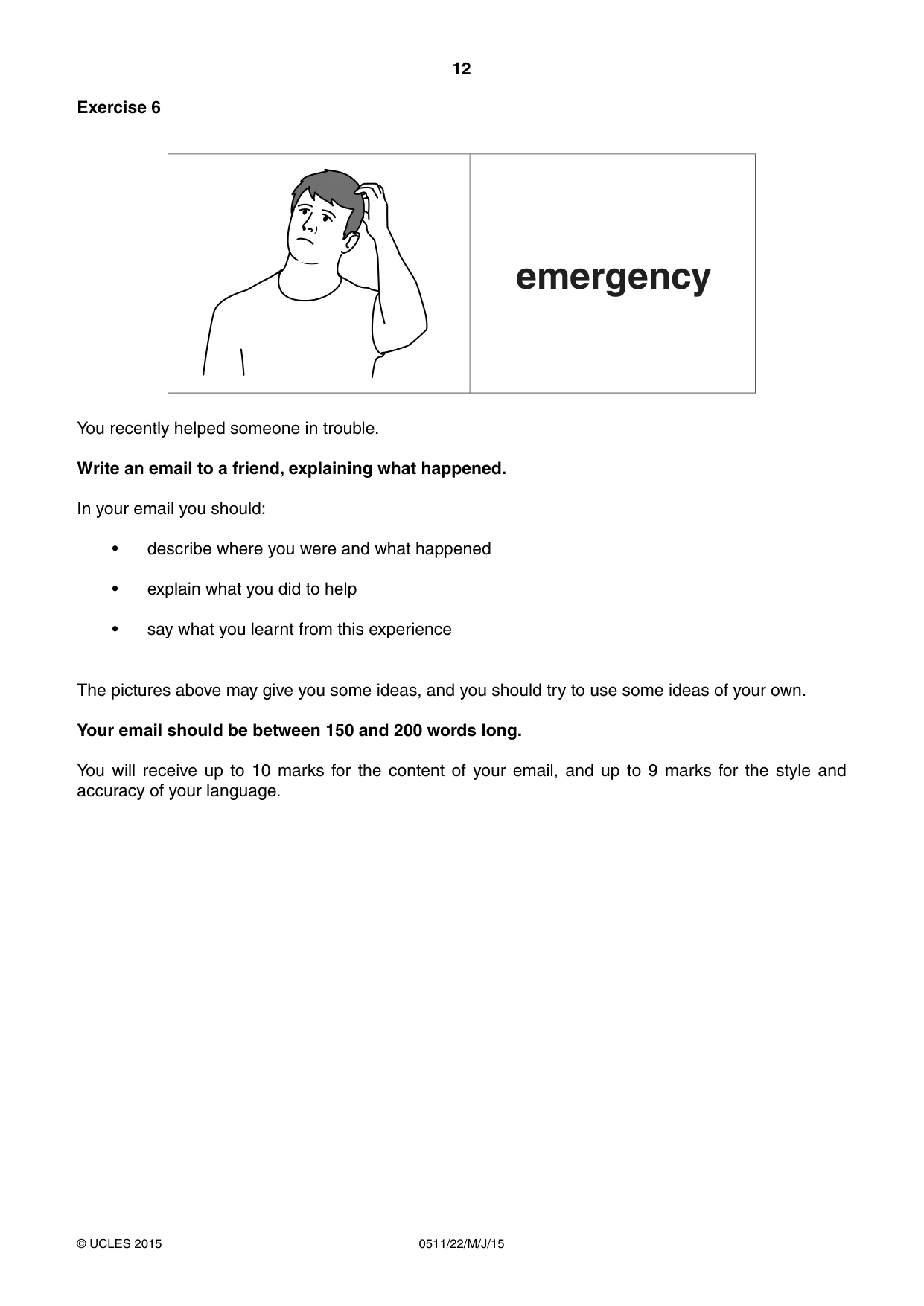 Cambridge IGCSE English - Second Language (count-in oral) 0511 2015 May/June Paper 2 · Variant 2 question paper, page 12 of 16