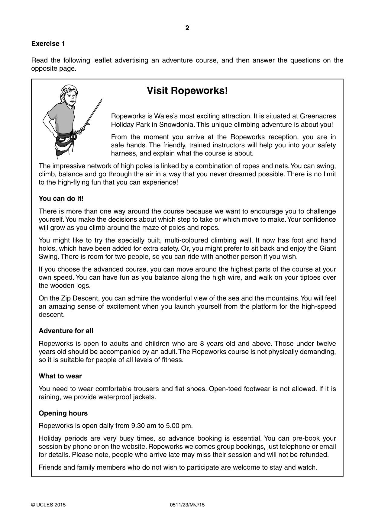 Cambridge IGCSE English - Second Language (count-in oral) 0511 2015 May/June Paper 2 · Variant 3 question paper, page 2 of 16