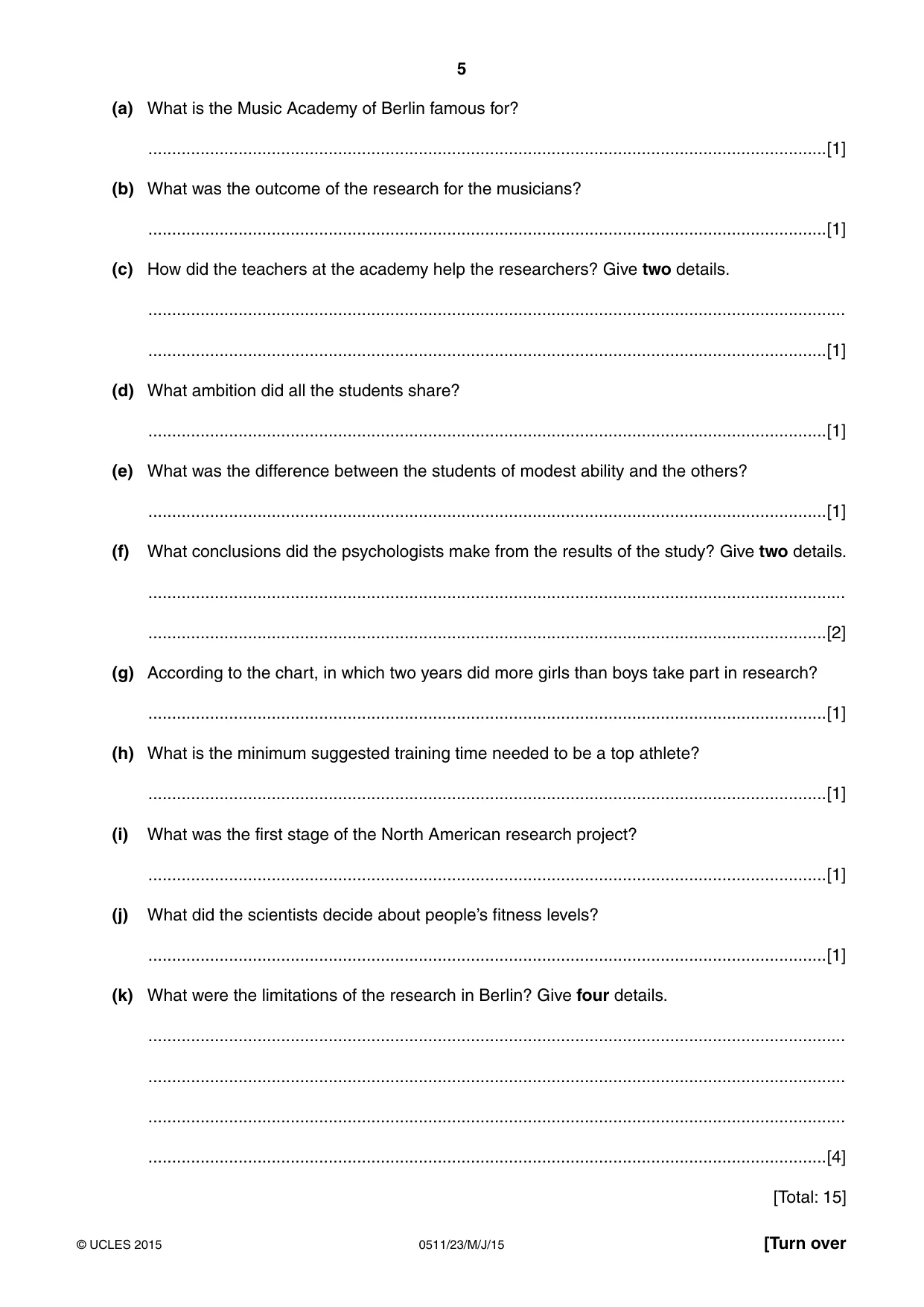 Cambridge IGCSE English - Second Language (count-in oral) 0511 2015 May/June Paper 2 · Variant 3 question paper, page 5 of 16