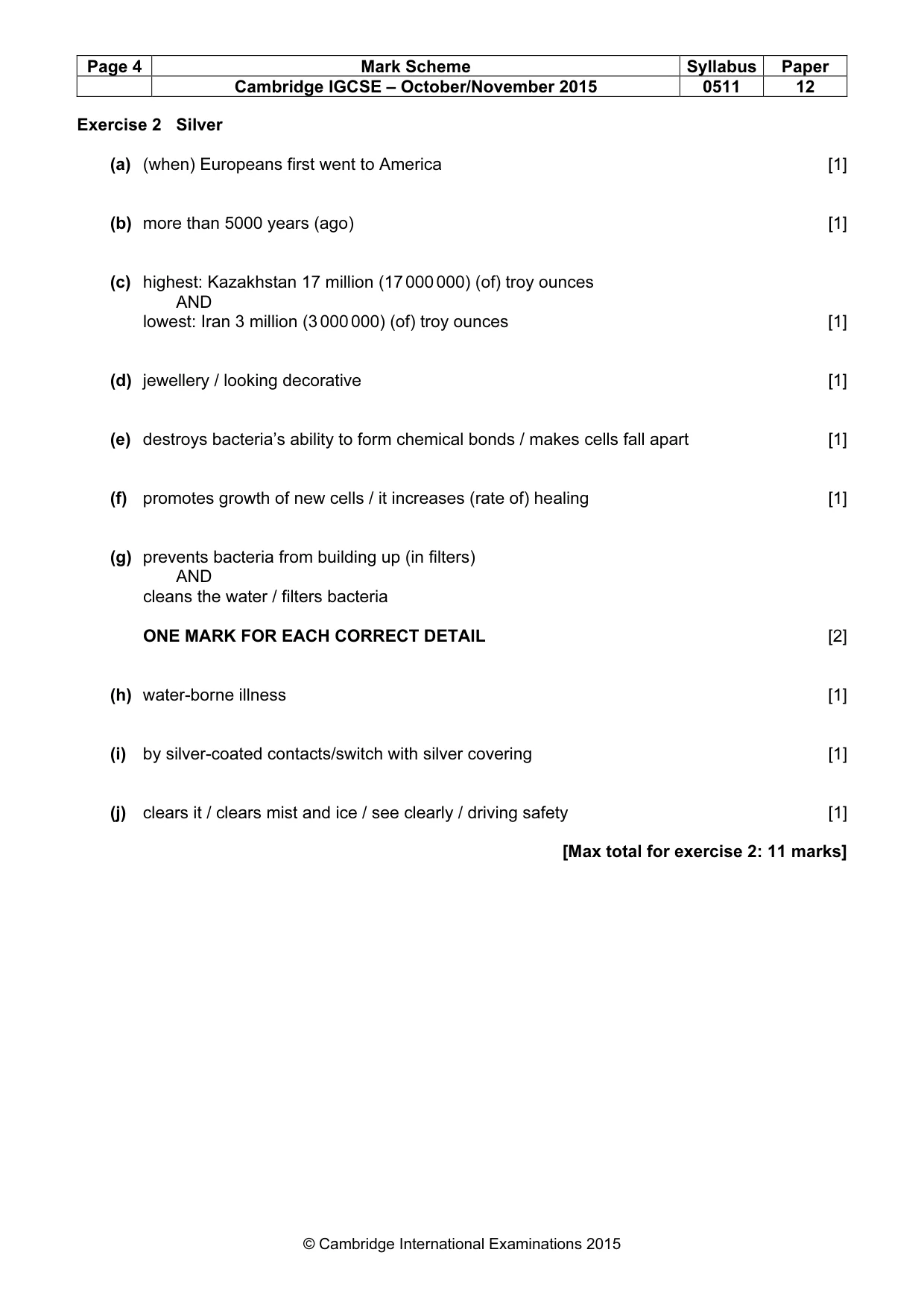Mark scheme, page 4 of 11