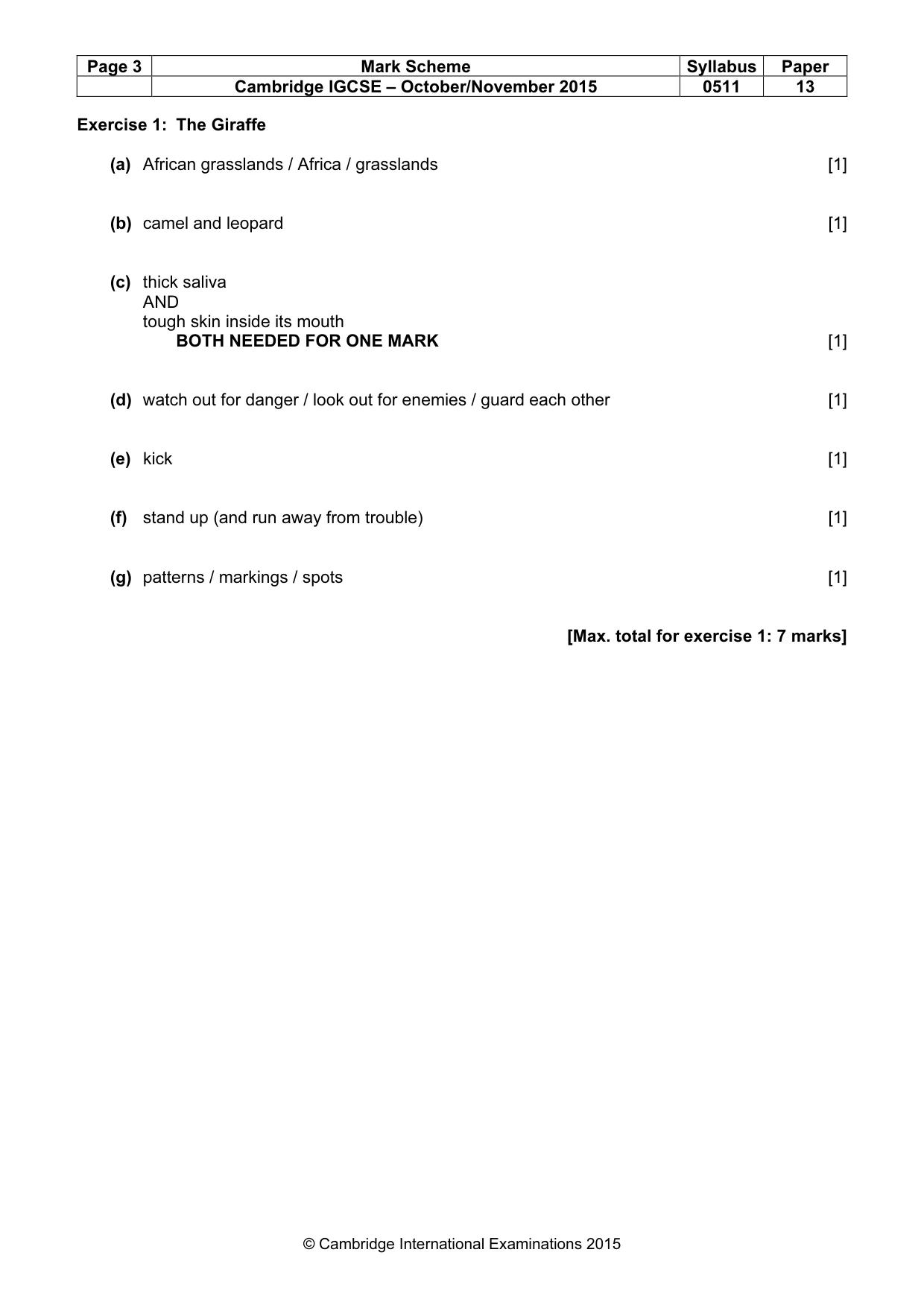 Mark scheme, page 3 of 11