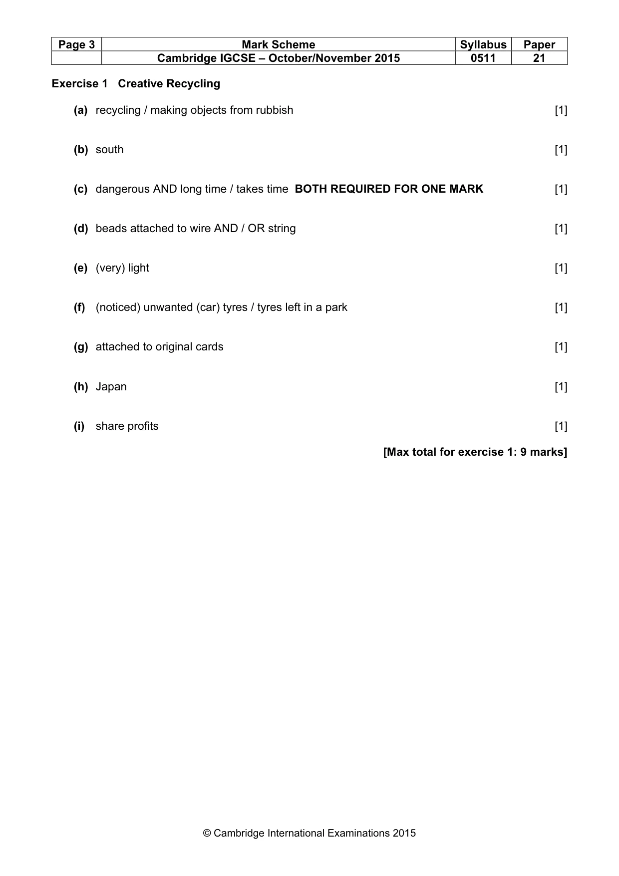 Mark scheme, page 3 of 13