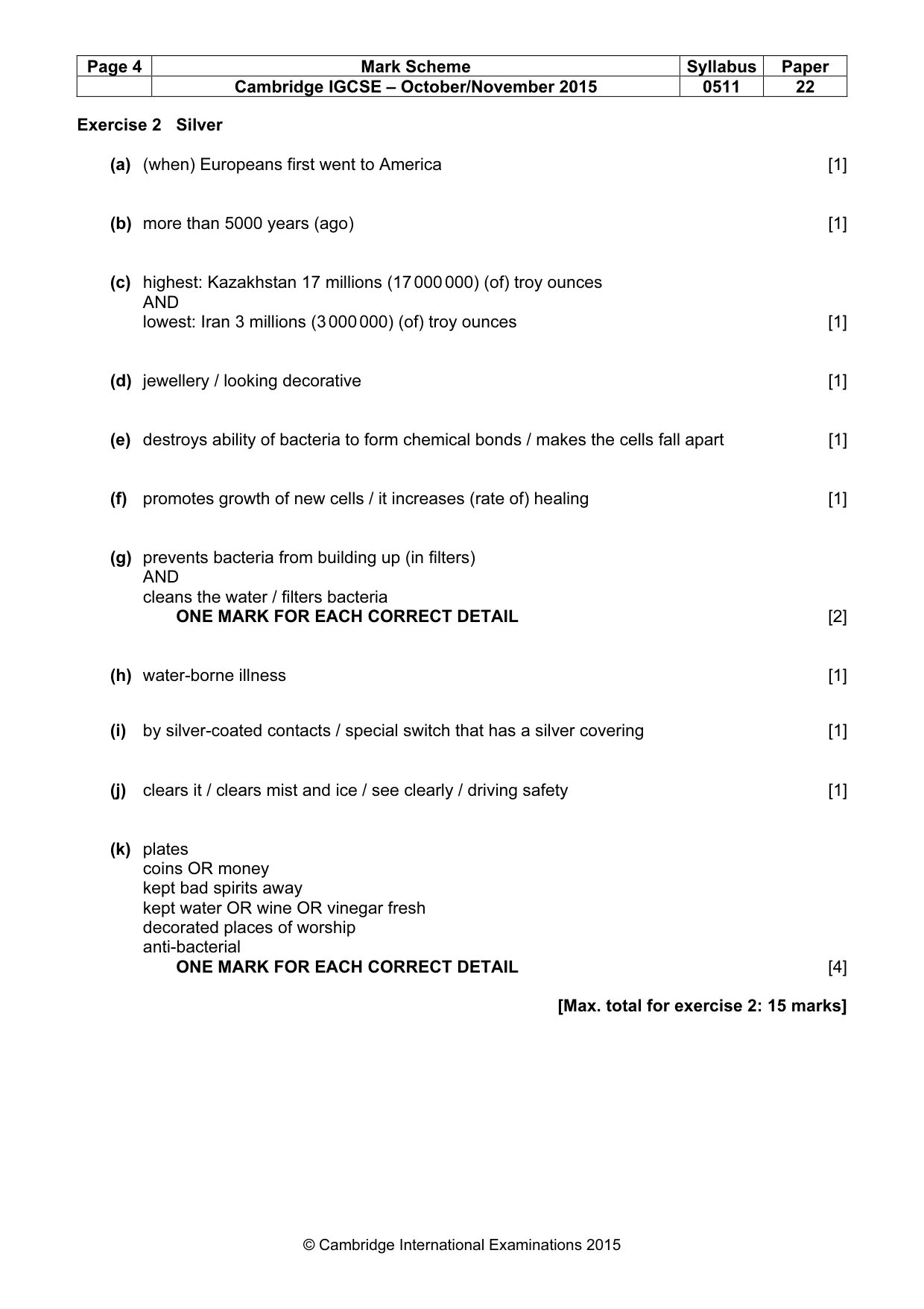 Mark scheme, page 4 of 11