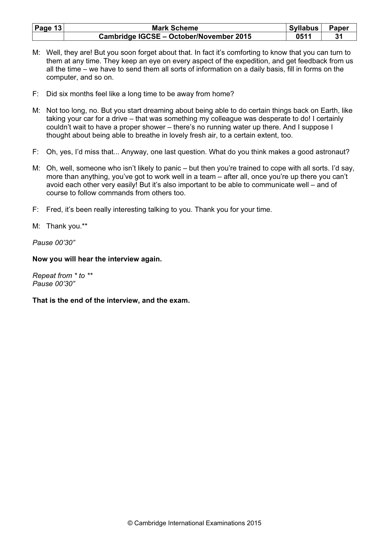 Mark scheme, page 13 of 13