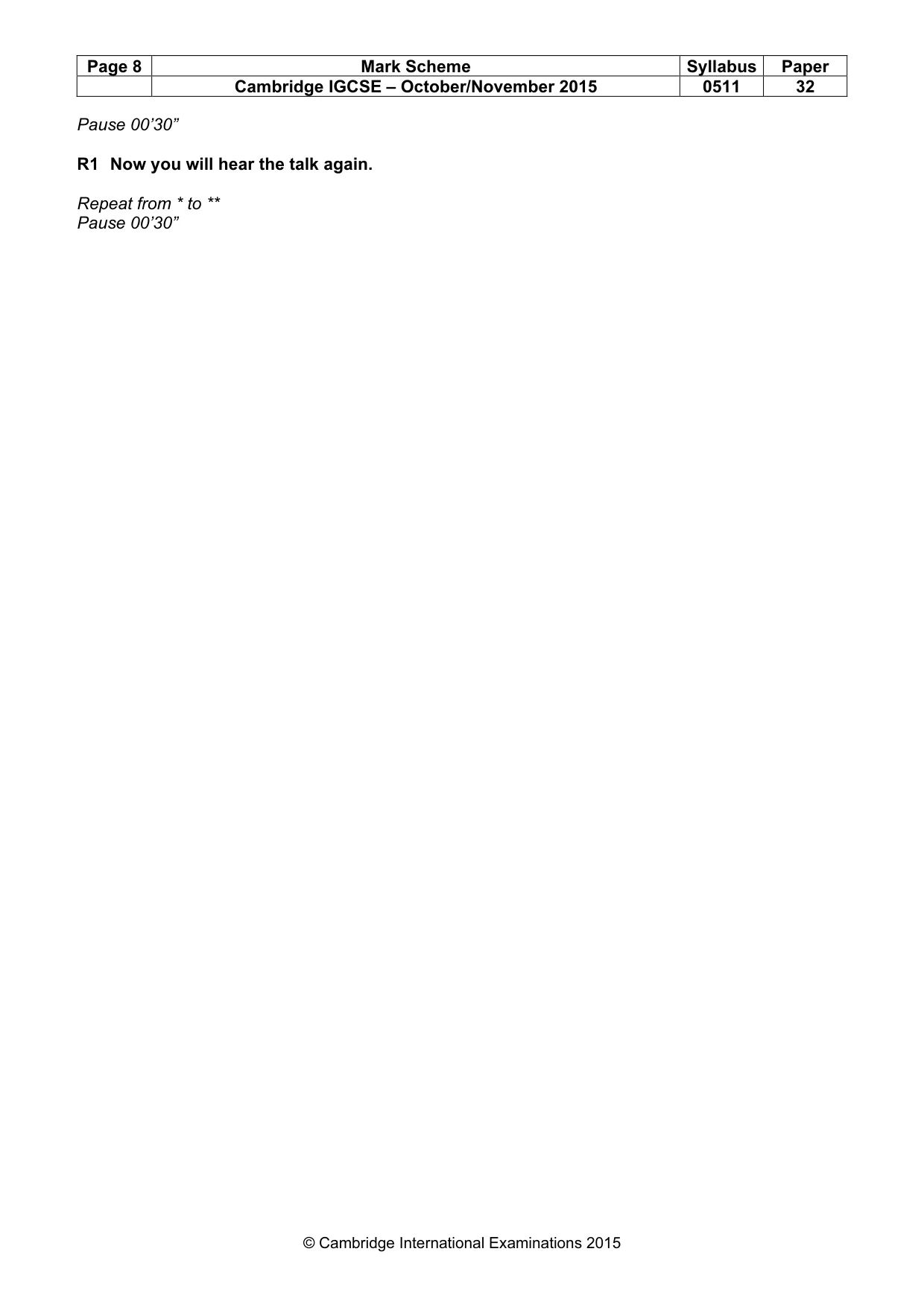 Mark scheme, page 8 of 12