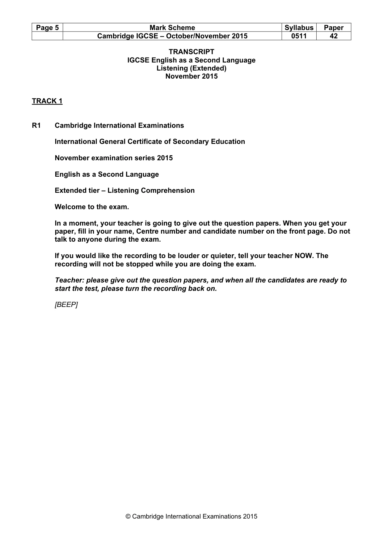Mark scheme, page 5 of 14